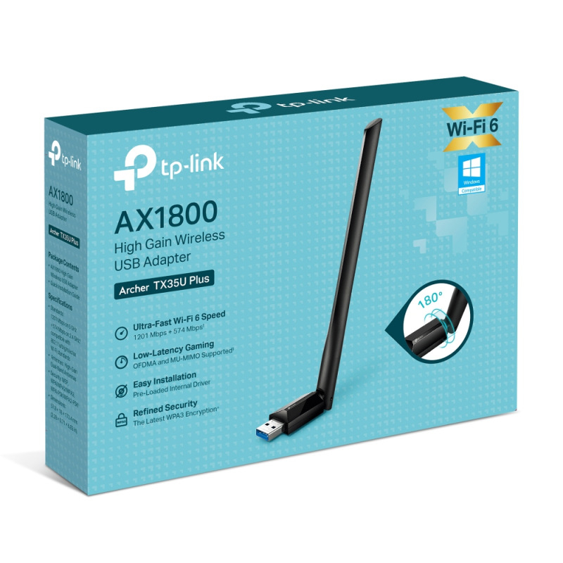 ADAPTADOR | TP LINK | ARCHER TX35U PLUS | USB INALÁMBRICO DE ALTA GANANCIA AX1800 image 7